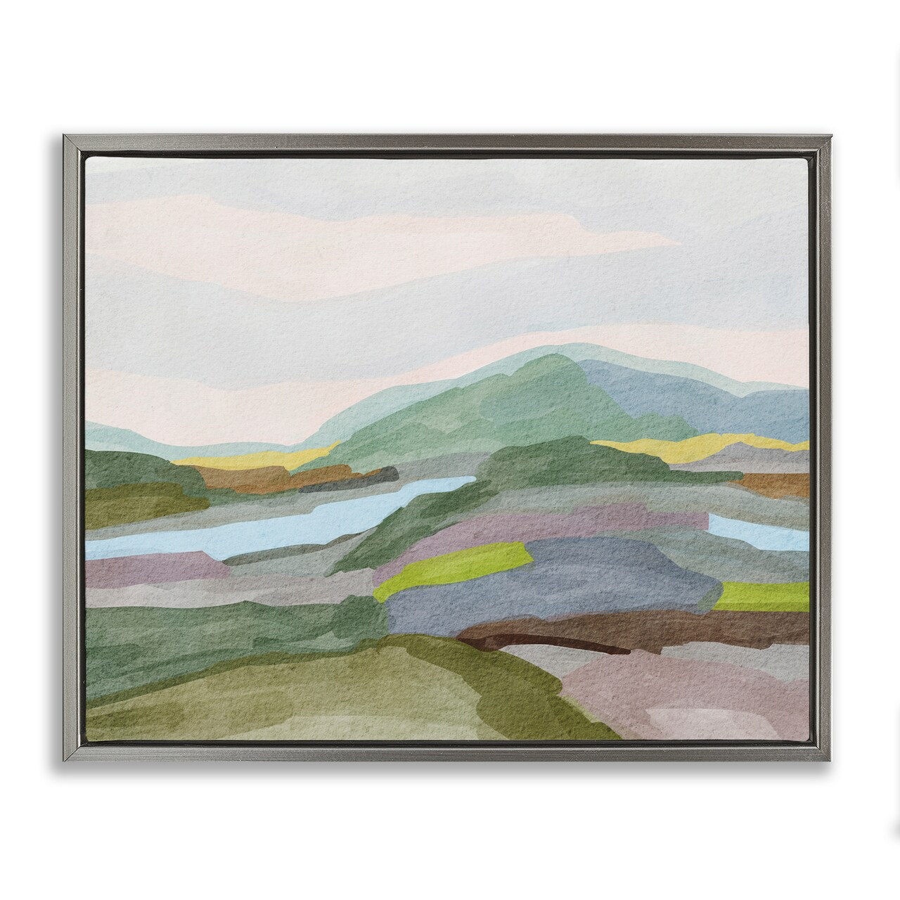 Stupell Industries Green Earth Tones Landscape Floating Frame By Nikita Jariwala
